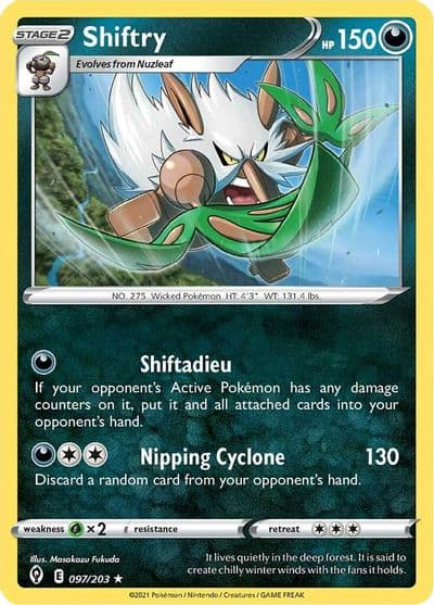Shiftry SWSH07: Evolving Skies Pokemon card