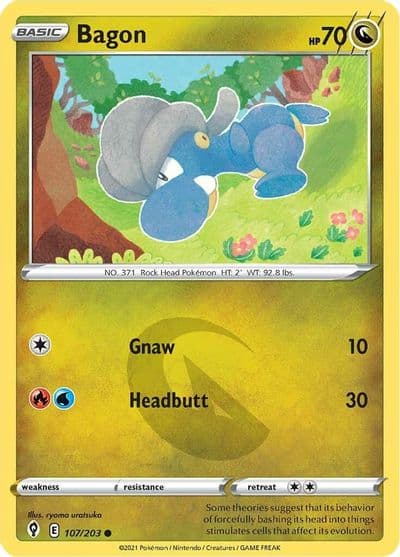 Bagon SWSH07: Evolving Skies Pokemon card