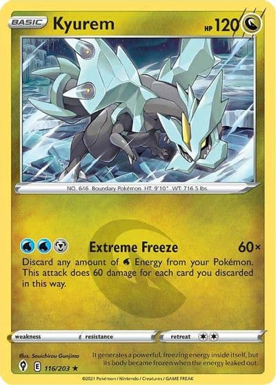 Kyurem SWSH07: Evolving Skies Pokemon card