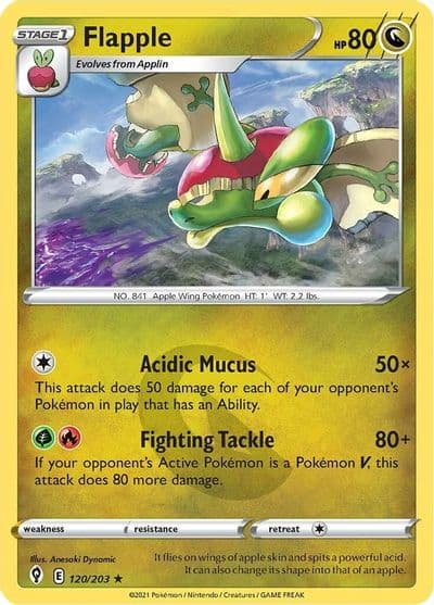 Flapple SWSH07: Evolving Skies Pokemon card