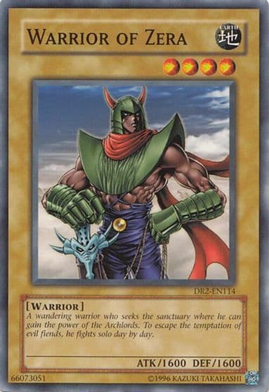 Warrior of Zera Dark Revelation Volume 2 Yu-Gi-Oh! card