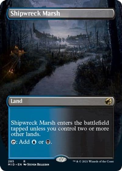 Shipwreck Marsh Borderless Innistrad: Midnight Hunt Magic card