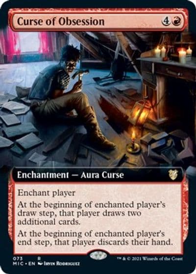 Curse of Obsession Extended Art Commander: Innistrad: Midnight Hunt Magic card