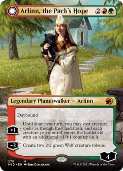 Arlinn the Packs Hope Borderless Innistrad: Midnight Hunt Magic card