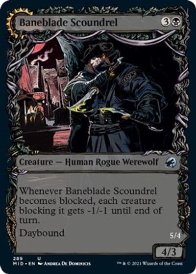 Baneblade Scoundrel Showcase Innistrad: Midnight Hunt Magic card