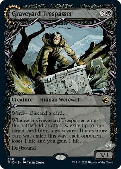 Graveyard Trespasser Showcase Innistrad: Midnight Hunt Magic card
