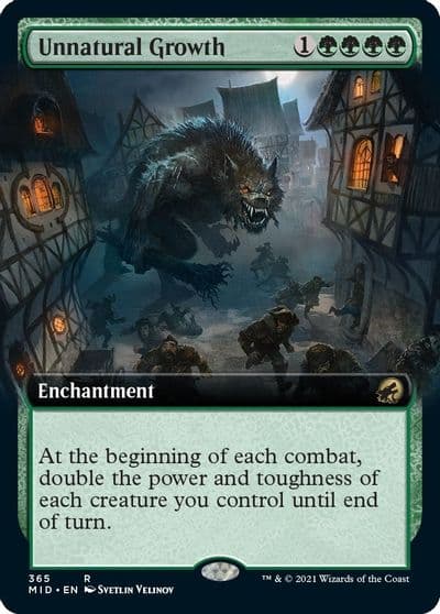 Unnatural Growth Extended Art Innistrad: Midnight Hunt Magic card