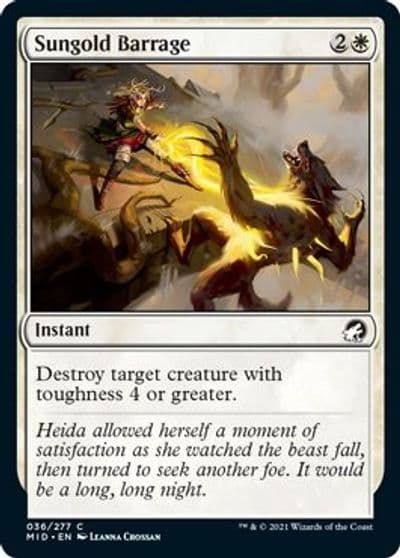 Sungold Barrage Innistrad: Midnight Hunt Magic card
