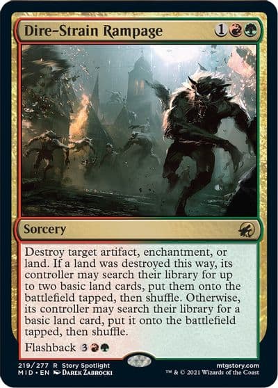 Dire Strain Rampage Innistrad: Midnight Hunt Magic card