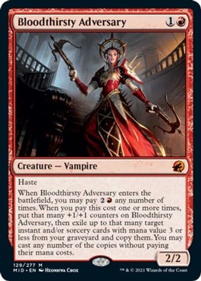 Bloodthirsty Adversary Innistrad: Midnight Hunt Magic card