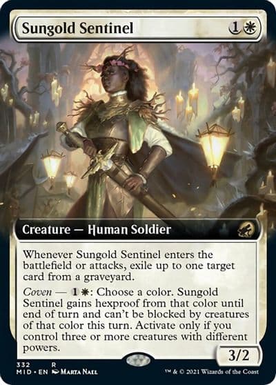 Sungold Sentinel Extended Art Innistrad: Midnight Hunt Magic card