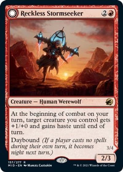 Reckless Stormseeker Innistrad: Midnight Hunt Magic card