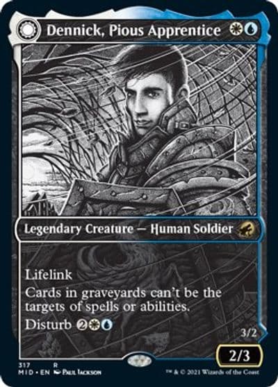 Dennick Pious Apprentice Showcase Innistrad: Midnight Hunt Magic card