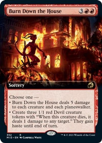Burn Down the House Extended Art Innistrad: Midnight Hunt Magic card