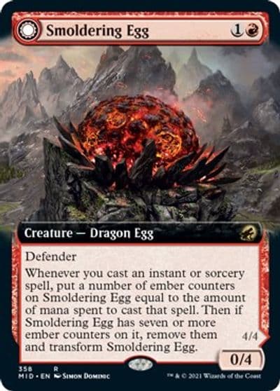 Smoldering Egg Extended Art Innistrad: Midnight Hunt Magic card