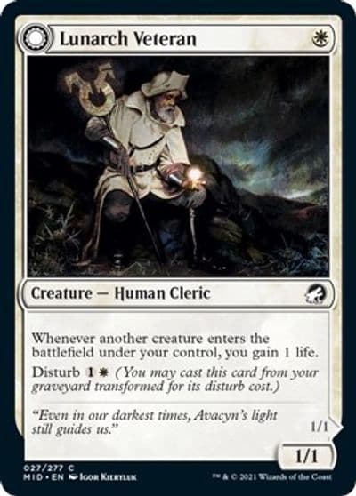 Lunarch Veteran Innistrad: Midnight Hunt Magic card