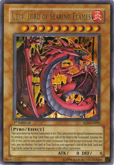 Uria Lord of Searing Flames Shadow of Infinity Yu-Gi-Oh! card