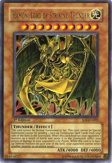 Hamon Lord of Striking Thunder Shadow of Infinity Yu-Gi-Oh! card