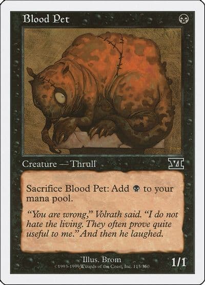 Blood Pet Classic Sixth Edition Magic card