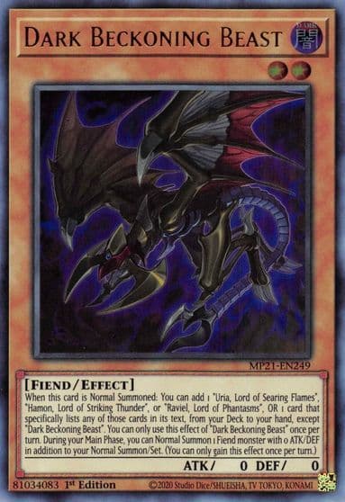 Dark Beckoning Beast 2021 Tin of Ancient Battles Yu-Gi-Oh! card