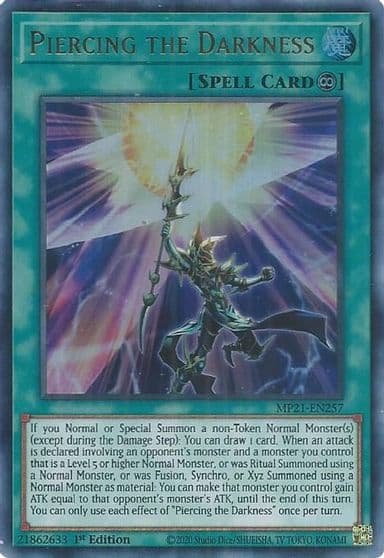 Piercing the Darkness 2021 Tin of Ancient Battles Yu-Gi-Oh! card