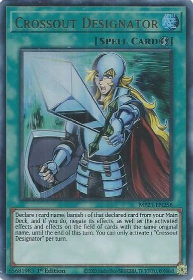 Crossout Designator 2021 Tin of Ancient Battles Yu-Gi-Oh! card