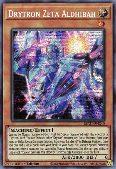 Drytron Zeta Aldhibah 2021 Tin of Ancient Battles Yu-Gi-Oh! card