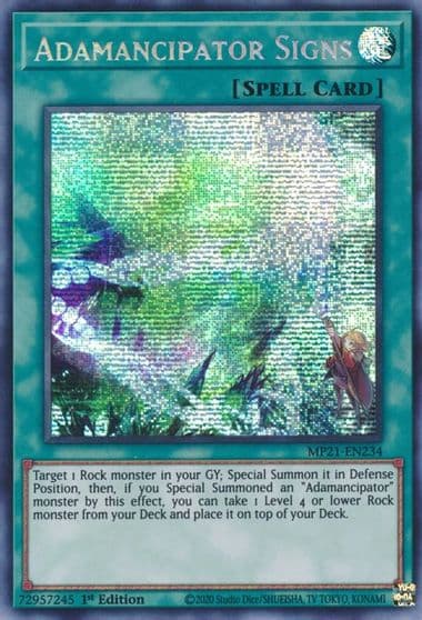 Adamancipator Signs 2021 Tin of Ancient Battles Yu-Gi-Oh! card