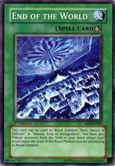 End of the World Shadow of Infinity Yu-Gi-Oh! card