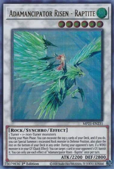 Adamancipator Risen Raptite 2021 Tin of Ancient Battles Yu-Gi-Oh! card