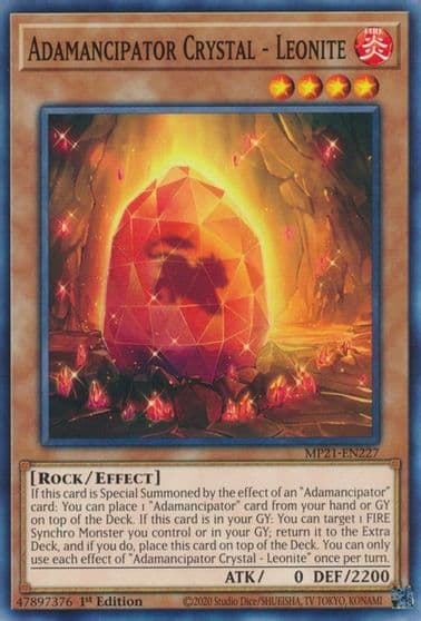 Adamancipator Crystal Leonite 2021 Tin of Ancient Battles Yu-Gi-Oh! card