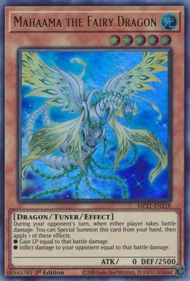 Mahaama the Fairy Dragon 2021 Tin of Ancient Battles Yu-Gi-Oh! card