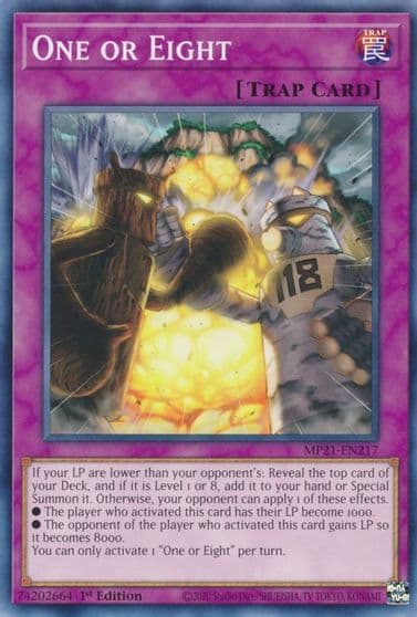 One or Eight 2021 Tin of Ancient Battles Yu-Gi-Oh! card