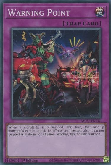 Warning Point 2021 Tin of Ancient Battles Yu-Gi-Oh! card