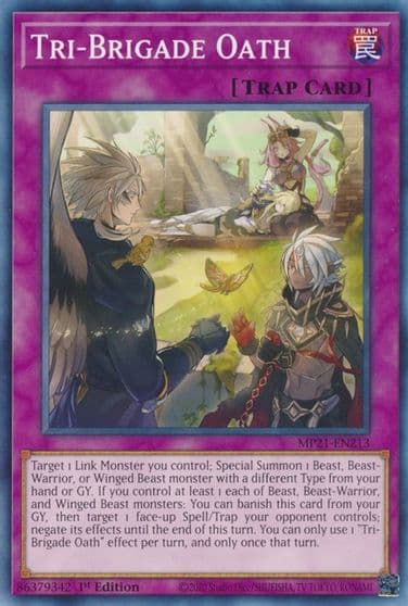 Tri Brigade Oath 2021 Tin of Ancient Battles Yu-Gi-Oh! card