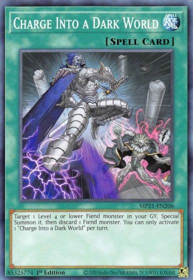 Charge Into a Dark World 2021 Tin of Ancient Battles Yu-Gi-Oh! card