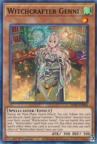 Witchcrafter Genni 2021 Tin of Ancient Battles Yu-Gi-Oh! card