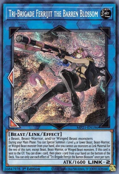 Tri Brigade Ferrijit the Barren Blossom 2021 Tin of Ancient Battles Yu-Gi-Oh! card