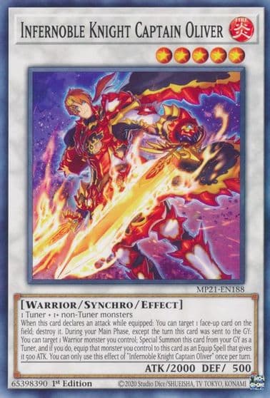 Infernoble Knight Captain Oliver 2021 Tin of Ancient Battles Yu-Gi-Oh! card