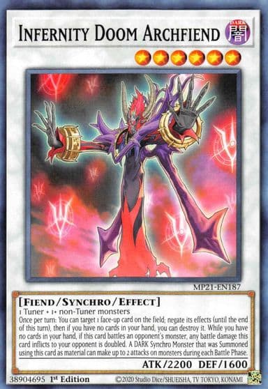 Infernity Doom Archfiend 2021 Tin of Ancient Battles Yu-Gi-Oh! card