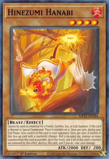 Hinezumi Hanabi 2021 Tin of Ancient Battles Yu-Gi-Oh! card