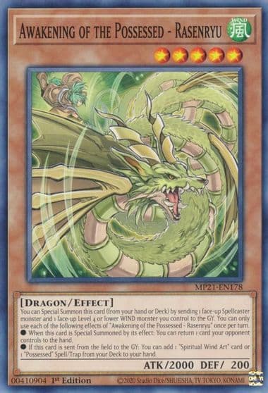 Awakening of the Possessed Rasenryu 2021 Tin of Ancient Battles Yu-Gi-Oh! card