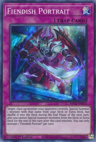 Fiendish Portrait 2021 Tin of Ancient Battles Yu-Gi-Oh! card