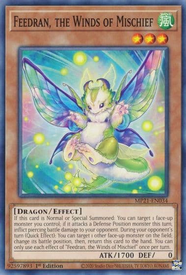 Feedran the Winds of Mischief 2021 Tin of Ancient Battles Yu-Gi-Oh! card