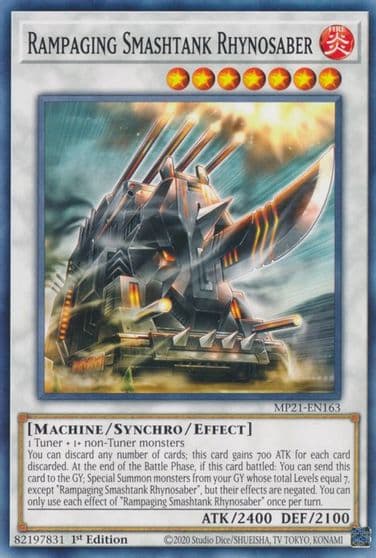Rampaging Smashtank Rhynosaber 2021 Tin of Ancient Battles Yu-Gi-Oh! card