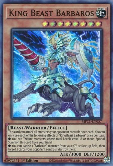 King Beast Barbaros 2021 Tin of Ancient Battles Yu-Gi-Oh! card