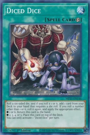 Diced Dice 2021 Tin of Ancient Battles Yu-Gi-Oh! card
