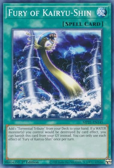 Fury of Kairyu Shin 2021 Tin of Ancient Battles Yu-Gi-Oh! card