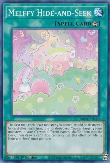 Melffy Hide and Seek 2021 Tin of Ancient Battles Yu-Gi-Oh! card