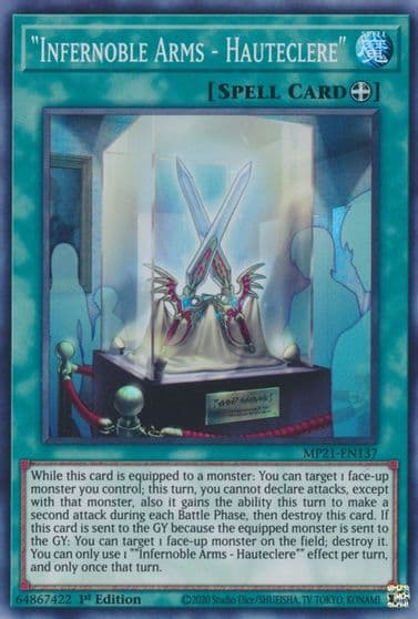 Infernoble Arms Hauteclere 2021 Tin of Ancient Battles Yu-Gi-Oh! card